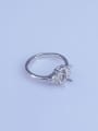 thumb 925 Sterling Silver 18K White Gold Plated Round Ring Setting Stone size: 6*8mm 2