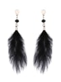 thumb Alloy Feather Feather Bohemia Hand-Woven Drop Earring 0
