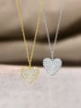 thumb 925 Sterling Silver Cubic Zirconia Heart Dainty Necklace 3