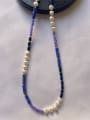 thumb Natural Stone Bohemia Freshwater Pearls Handmade Beading Necklace 1