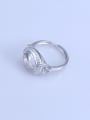 thumb 925 Sterling Silver 18K White Gold Plated Heart Round Ring Setting Stone size: 8*10mm 1