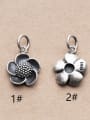 thumb 925 Sterling Silver Flower Charm Height : 15.5 mm , Width: 13 mm 1
