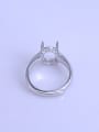 thumb 925 Sterling Silver 18K White Gold Plated Oval Ring Setting Stone size: 9*11mm 1