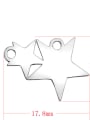 thumb Stainless steel Star Charm Height : 17.8 mm , Width: 12 mm 0