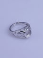 thumb 925 Sterling Silver 18K White Gold Plated Geometric Ring Setting Stone size: 7*78mm 2