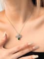 thumb 925 Sterling Silver High Carbon Diamond Bowknot Luxury Necklace 1