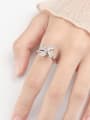 thumb 925 Sterling Silver Cubic Zirconia Rotating Flower Luxury Band Ring 1