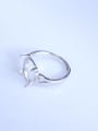 thumb 925 Sterling Silver 18K White Gold Plated Geometric Ring Setting Stone size: 10*13mm 0