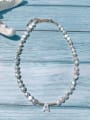 thumb Titanium Steel Freshwater Pearl Letter Trend Beaded Necklace 0
