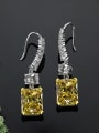 thumb 925 Sterling Silver High Carbon Diamond Geometric Dainty Hook Earring 3