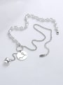 thumb 925 Sterling Silver Heart Vintage Lariat Necklace 2