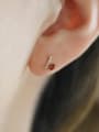 thumb 925 Sterling Silver Cubic Zirconia Asymmetrical  Letter Cute Stud Earring 2
