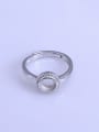 thumb 925 Sterling Silver Round Ring Setting Stone size: 6*6, 7*7, 12*12mm 1