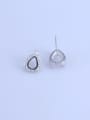 thumb 925 Sterling Silver 18K White Gold Plated Water Drop Earring Setting Stone size: 6*8mm 1