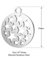 thumb Stainless steel Star Charm  Height : 12 mm , Width: 14 mm 1