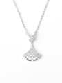 thumb 925 Sterling Silver Cubic Zirconia Irregular Dainty Necklace 2