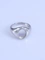thumb 925 Sterling Silver 18K White Gold Plated Oval Ring Setting Stone size: 8*10mm 0