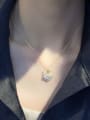 thumb 925 Sterling Silver Cubic Zirconia Swan Minimalist Necklace 1