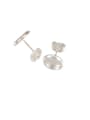 thumb Water-plated silver stainless steel earring accessories inner diameter 6/8/10/12mm earring base 0