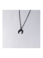 thumb Stainless steel Moon Minimalist Necklace 0