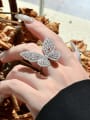 thumb 925 Sterling Silver Cubic Zirconia Hollow Butterfly Luxury Band Ring 1
