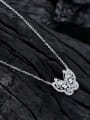 thumb 925 Sterling Silver Cubic Zirconia Butterfly Luxury Necklace 0