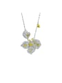 thumb 925 Sterling Silver Cubic Zirconia Flower Luxury Necklace 0