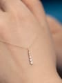thumb 925 Sterling Silver Rhinestone Gold Geometric Dainty Necklace 1