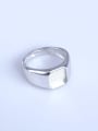 thumb 925 Sterling Silver 18K White Gold Plated Geometric Ring Setting Stone size: 8*8mm 2