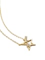 thumb 925 Sterling Silver Rhinestone Gold Star Dainty Necklace 3