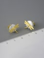 thumb 925 Sterling Silver Freshwater Pearl Dragonfly Artisan Stud Earring 2