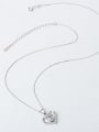 thumb 925 Sterling Silver Cubic Zirconia Little Swallow Minimalist Necklace 4
