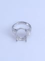 thumb 925 Sterling Silver 18K White Gold Plated Geometric Ring Setting Stone size: 8*10 11*13 10*14 12*15 13*17 15*20MM 0