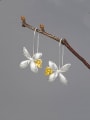 thumb 925 Sterling Silver natural flowers handmade Artisan Hook Earring 0