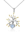 thumb 925 Sterling Silver Natural Topaz  Artisan Tree of Life Pendant Necklace 1