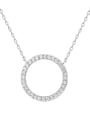 thumb 925 Sterling Silver Cubic Zirconia Round Necklace 0