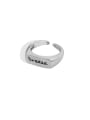 thumb 925 Sterling Silver Geometric Letter Minimalist Band Ring 0