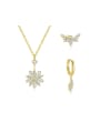 thumb 925 Sterling Silver Cubic Zirconia Flower Dainty Necklace 0