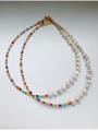 thumb Freshwater Pearl Multi Color Bohemia Beaded Necklace 1