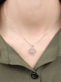 thumb 925 Sterling Silver Cubic Zirconia Little Swallow Minimalist Necklace 1