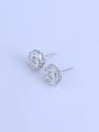 thumb 925 Sterling Silver 18K White Gold Plated Geometric Earring Setting Stone size: 6*6mm 1