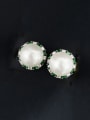 thumb 925 Sterling Silver Cubic Zirconia Round Luxury Stud Earring 1
