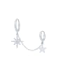 thumb 925 Sterling Silver Pentagram Minimalist Huggie Earring 2