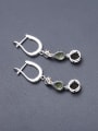 thumb 925 Sterling Silver Natural Stone Geometric Luxury Drop Earring 3