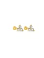 thumb 925 Sterling Silver Cubic Zirconia Geometric Dainty Stud Earring 0