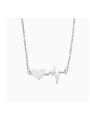 thumb Stainless steel Heart Electrocardiogram Minimalist Necklace 0