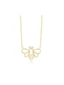 thumb 925 Sterling Silver Hollow Bee Cute Necklace 0