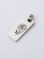 thumb Stainless Steel Laser Lettering Flower Single Hole Diy Jewelry Accessories 2