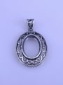 thumb 925 Sterling Silver Oval Pendant Setting Stone size: 12*17mm 0