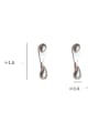 thumb 925 Sterling Silver Water Drop Minimalist Stud Earring 3